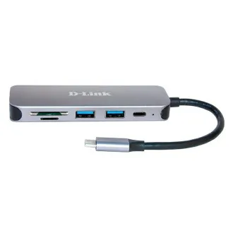 D-Link DUB-2325 USB-C Hub with SD/microSD Card Reader, 2x USB3.0