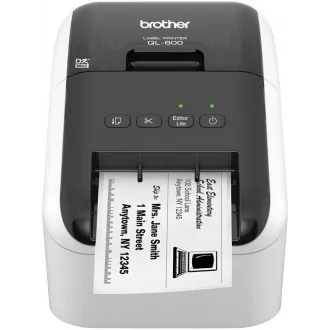 BROTHER tiskárna štítků QL-800 - 62mm, termotisk, USB, Profi. Tiskárna Štítků / po dokoupení DK-22251 tisk červeně /