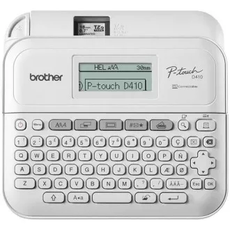 BROTHER tiskárna štítků PT-D410 - 18mm, pásky TZe USB, stolní model, provoz na AA baterie 6ks BROTHER tiskárna štítků PT-D410 - 18mm, pásky TZe USB, stolní model, provoz na AA baterie 6ks