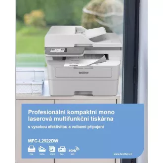 BROTHER multifunkce mono laserová MFC-L2922DW, A4, 34ppm, DUALSKEN, 256MB, 1200x1200, USB, LAN, WIFI, DUPLEX