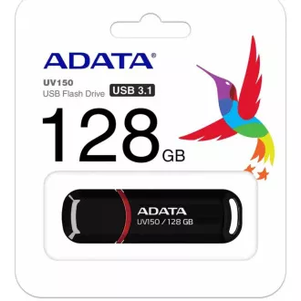 ADATA Flash Disk 128GB UV150, USB 3.1 Dash Drive (R:90/W:20 MB/s) černá