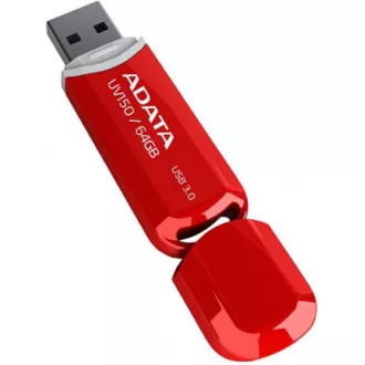 ADATA Flash Disk 64GB UV150, USB 3.1 Dash Drive (R:90/W:20 MB/s) červená