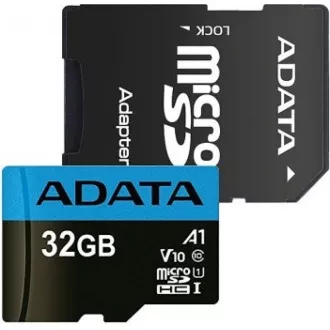 ADATA MicroSDHC karta 32GB UHS-I Class 10, A1 + SD adaptér, Premier ADATA MicroSDHC karta 32GB UHS-I Class 10, A1 + SD adaptér, Premier