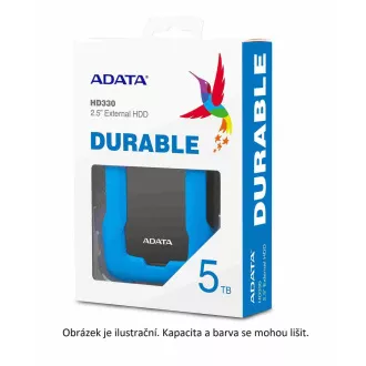 ADATA Externí HDD 2TB 2, 5" USB 3.1 HD330, BLUE COLOR BOX, modrý (gumový, nárazu odolný)