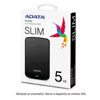 ADATA Externí HDD 1TB 2, 5" USB 3.1 AHV320, černý ADATA Externí HDD 1TB 2, 5" USB 3.1 AHV320, černý