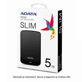 ADATA Externí HDD 2TB 2, 5" USB 3.1 AHV320, černý ADATA Externí HDD 2TB 2, 5" USB 3.1 AHV320, černý