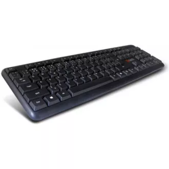 C-TECH klávesnice KB-102M USB, multimediální, slim, black, CZ/SK C-TECH klávesnice KB-102M USB, multimediální, slim, black, CZ/SK