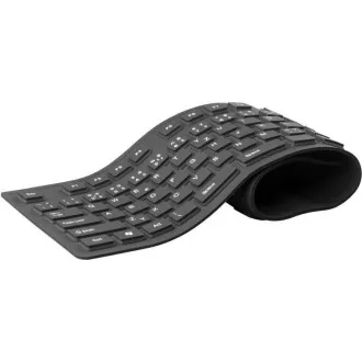 C-TECH klávesnice FK-01, gelová, flexibilní, černá, USB, CZ/SK C-TECH klávesnice FK-01, gelová, flexibilní, černá, USB, CZ/SK