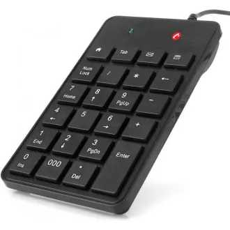 C-TECH klávesnice numerická KBN-01, 23 kláves, USB slim black