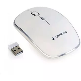 GEMBIRD myš MUSW-4B-01, bílá, bezdrátová, USB nano receiver GEMBIRD myš MUSW-4B-01, bílá, bezdrátová, USB nano receiver