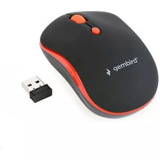 GEMBIRD myš MUSW-4B-03-R, černo-červená, bezdrátová, USB nano receiver GEMBIRD myš MUSW-4B-03-R, černo-červená, bezdrátová, USB nano receiver