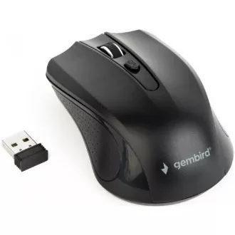 GEMBIRD myš MUSW-4B-04, černá, bezdrátová, USB nano receiver