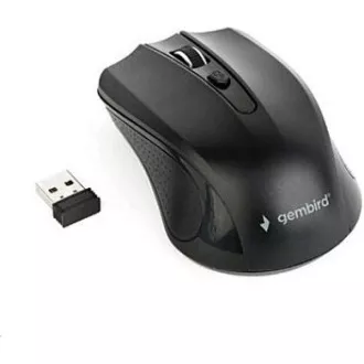 GEMBIRD myš MUSW-4B-04, černá, bezdrátová, USB nano receiver