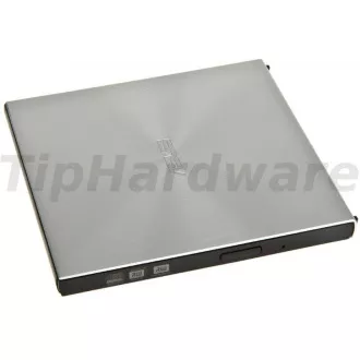 ASUS DVD SDRW-08U5S-U/SIL/G/AS, External Slim DVD-RW, silver, USB + Cyberlink Power2Go 8