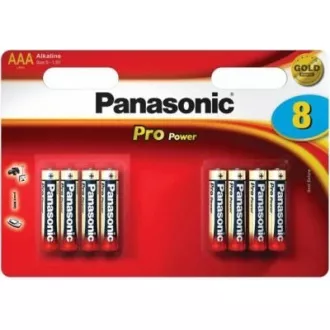 PANASONIC Alkalické baterie - Pro Power AAA 4+4F 1, 5V balení - 8ks
