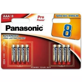 PANASONIC Alkalické baterie - Pro Power AAA 4+4F 1, 5V balení - 8ks