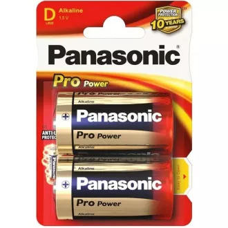 PANASONIC Alkalické baterie Pro Power LR20PPG/2BP D 1, 5V (Blistr 2ks)