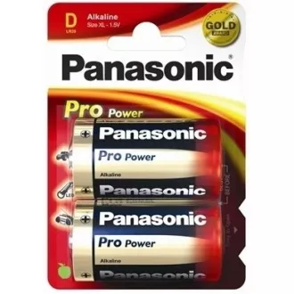 PANASONIC Alkalické baterie Pro Power LR20PPG/2BP D 1, 5V (Blistr 2ks)