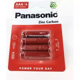 PANASONIC Zinkouhlíkové baterie Red Zinc R03RZ/4BP EU AAA 1, 5V (Blistr 4ks) PANASONIC Zinkouhlíkové baterie Red Zinc R03RZ/4BP EU AAA 1, 5V (Blistr 4ks)