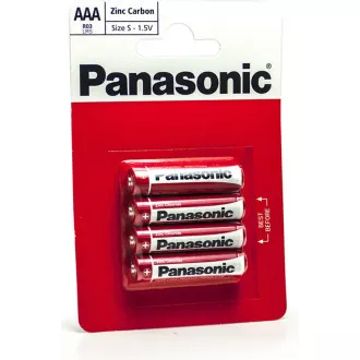 PANASONIC Zinkouhlíkové baterie Red Zinc R03RZ/4BP EU AAA 1, 5V (Blistr 4ks) PANASONIC Zinkouhlíkové baterie Red Zinc R03RZ/4BP EU AAA 1, 5V (Blistr 4ks)