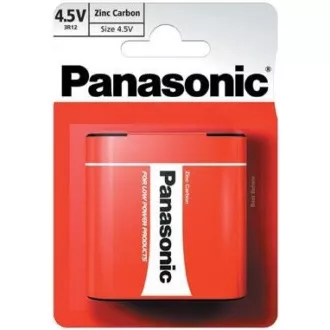 PANASONIC Zinkouhlíkové baterie Red Zinc 3R12RZ/1BP Plochá 4, 5V (Blistr 1ks) PANASONIC Zinkouhlíkové baterie Red Zinc 3R12RZ/1BP Plochá 4, 5V (Blistr 1ks)