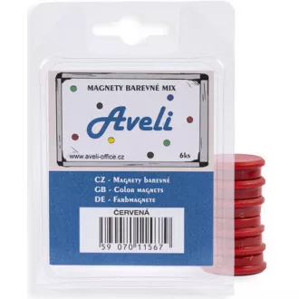 Set magnetů AVELI, červená barva Set magnetů AVELI, červená barva