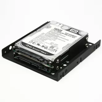 AXAGON RHD-225, kovový rámeček pro 2x 2.5" HDD/SSD do 3.5" pozice, montáž ventilátoru AXAGON RHD-225, kovový rámeček pro 2x 2.5" HDD/SSD do 3.5" pozice, montáž ventilátoru
