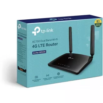 TP-Link Archer MR200 OneMesh WiFi5 router (AC750, 4G LTE, 2, 4GHz/5GHz, 3x100Mb/s LAN, 1x100Mb/s LAN/WAN, 1xnanoSIM) TP-Link Archer MR200 OneMesh WiFi5 router (AC750, 4G LTE, 2, 4GHz/5GHz, 3x100Mb/s LAN, 1x100Mb/s LAN/WAN, 1xnanoSIM)