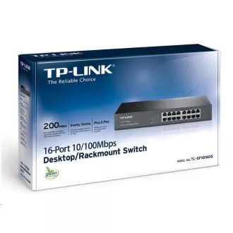 TP-Link switch TL-SF1016DS (16x100Mb/s, fanless)