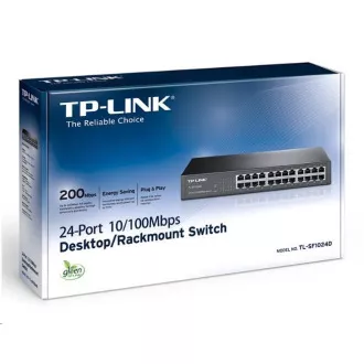 TP-Link switch TL-SF1024D (24x100Mb/s, fanless)