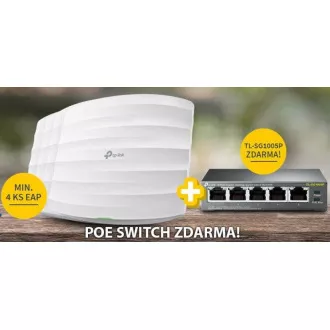 TP-Link switch TL-SG1005P (5xGbE, 4xPoE+, 65W, fanless) TP-Link switch TL-SG1005P (5xGbE, 4xPoE+, 65W, fanless)