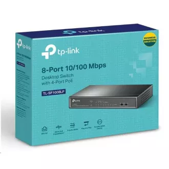 TP-Link switch TL-SF1008LP (8x100Mb/s, 4xPoE, 41W, fanless) TP-Link switch TL-SF1008LP (8x100Mb/s, 4xPoE, 41W, fanless)
