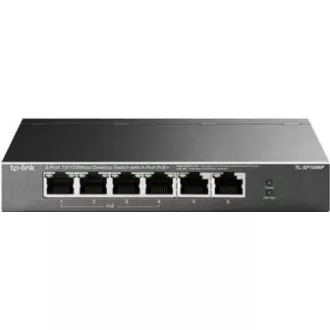 TP-Link switch TL-SF1006P (6x100Mb/s, 4xPoE+, 67W, fanless) TP-Link switch TL-SF1006P (6x100Mb/s, 4xPoE+, 67W, fanless)