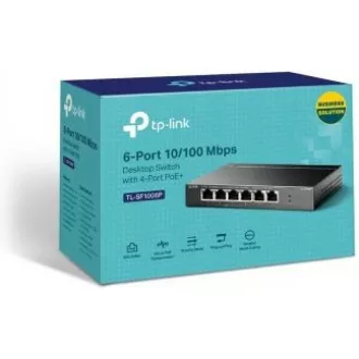 TP-Link switch TL-SF1006P (6x100Mb/s, 4xPoE+, 67W, fanless) TP-Link switch TL-SF1006P (6x100Mb/s, 4xPoE+, 67W, fanless)
