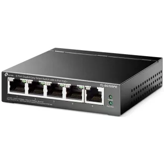 TP-Link Easy Smart switch TL-SG105PE (5xGbE, 4xPoE+, 65W, fanless) TP-Link Easy Smart switch TL-SG105PE (5xGbE, 4xPoE+, 65W, fanless)