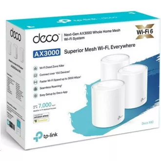 TP-Link Deco X60(1-pack) WiFi6 Mesh (AX5400, 2, 4GHz/5GHz, 2xGbELAN/WAN)