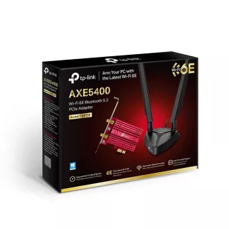 TP-Link Archer TXE75E WiFi6E PCIe adapter (AXE5400, 2, 4GHz/5GHz/6GHz, Bluetooth5.2) TP-Link Archer TXE75E WiFi6E PCIe adapter (AXE5400, 2, 4GHz/5GHz/6GHz, Bluetooth5.2)