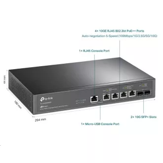 TP-Link OMADA JetStream switch TL-SX3206HPP (4x10GbE, 2xSFP+, 4xPoE++, 200W, 2xconsole) TP-Link OMADA JetStream switch TL-SX3206HPP (4x10GbE, 2xSFP+, 4xPoE++, 200W, 2xconsole)