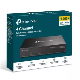TP-Link VIGI NVR1004H-4P, videorekordér, 4 channels, 4xPoE, 1xSATA, 1x100Mb/s LAN, 2xUSB2.0, 1xHDMI, 1xVGA TP-Link VIGI NVR1004H-4P, videorekordér, 4 channels, 4xPoE, 1xSATA, 1x100Mb/s LAN, 2xUSB2.0, 1xHDMI, 1xVGA