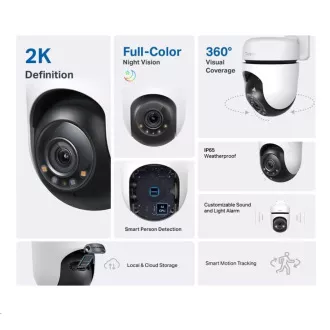 TP-Link Tapo C510W venkovní-outdoor kamera, (3MP, PTZ, 2K 1296p, WiFi, IR 30m, micro SD card) TP-Link Tapo C510W venkovní-outdoor kamera, (3MP, PTZ, 2K 1296p, WiFi, IR 30m, micro SD card)