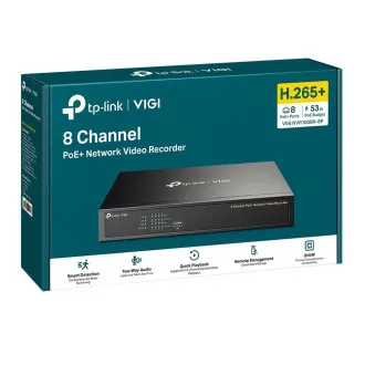 TP-Link VIGI NVR1008H-8P, videorekordér, 8 channels, 8xPoE, 1x100Mb/s LAN, 1xVGA, 1xHDMI, 2xUSB2.0