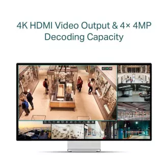 TP-Link VIGI NVR1008H-8P, videorekordér, 8 channels, 8xPoE, 1x100Mb/s LAN, 1xVGA, 1xHDMI, 2xUSB2.0