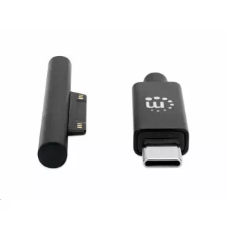 Manhattan nabíjecí kabel, Surface Connect to USB-C Charging Cable (M/M), 15 V / 3 A, 1.8m, černá