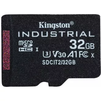 Kingston MicroSDHC karta 32GB Industrial C10 A1 pSLC Card + SD Adapter Kingston MicroSDHC karta 32GB Industrial C10 A1 pSLC Card + SD Adapter
