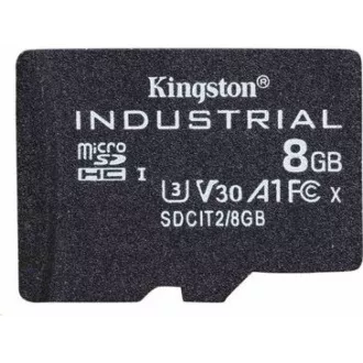 Kingston MicroSDHC karta 8GB Industrial C10 A1 pSLC Card Single Pack