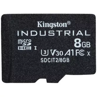 Kingston MicroSDHC karta 8GB Industrial C10 A1 pSLC Card Single Pack