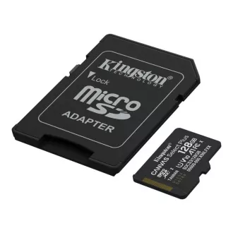 Kingston MicroSDXC karta 128GB Canvas Select Plus, U1, V10, A1, SD Adaptér Kingston MicroSDXC karta 128GB Canvas Select Plus, U1, V10, A1, SD Adaptér