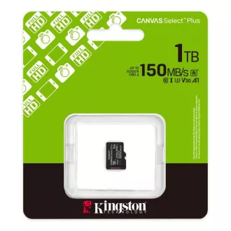 Kingston MicroSDXC karta 1TB Canvas Select Plus, U3, V30, A1 Kingston MicroSDXC karta 1TB Canvas Select Plus, U3, V30, A1