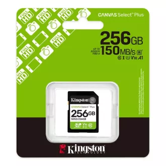 Kingston SDXC karta 256GB Canvas Select Plus, U1, V10, A1 Kingston SDXC karta 256GB Canvas Select Plus, U1, V10, A1