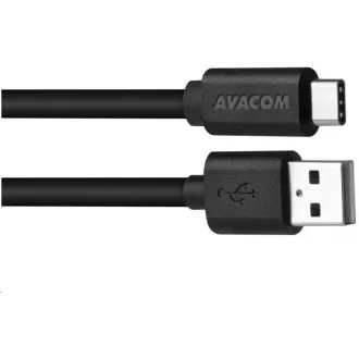 Datový a nabíjecí kabel USB - USB Type-C, 100cm, černá